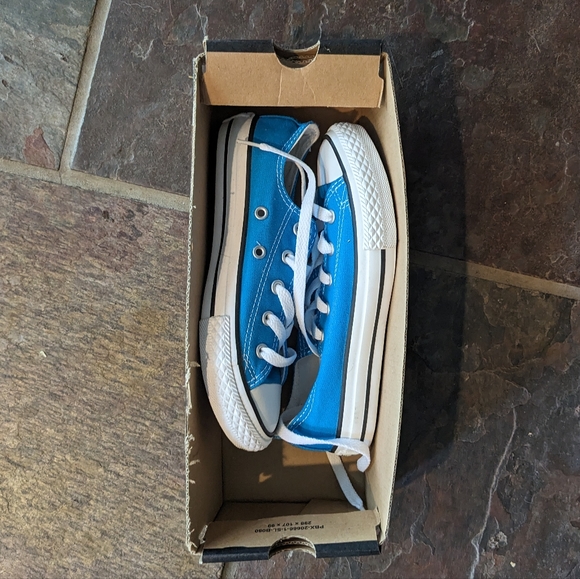 Blue Danube Low Top Kids Converse Youth size 1 - Picture 4 of 11